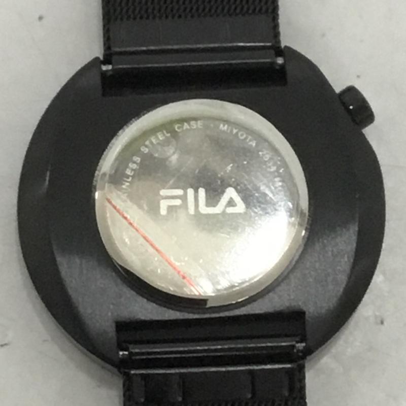フィラ FILA 腕時計 アナログ(クォーツ式) 38-161 ロゴ、文字 黒 / ブラック / レディース USED 古着 中古 10134972