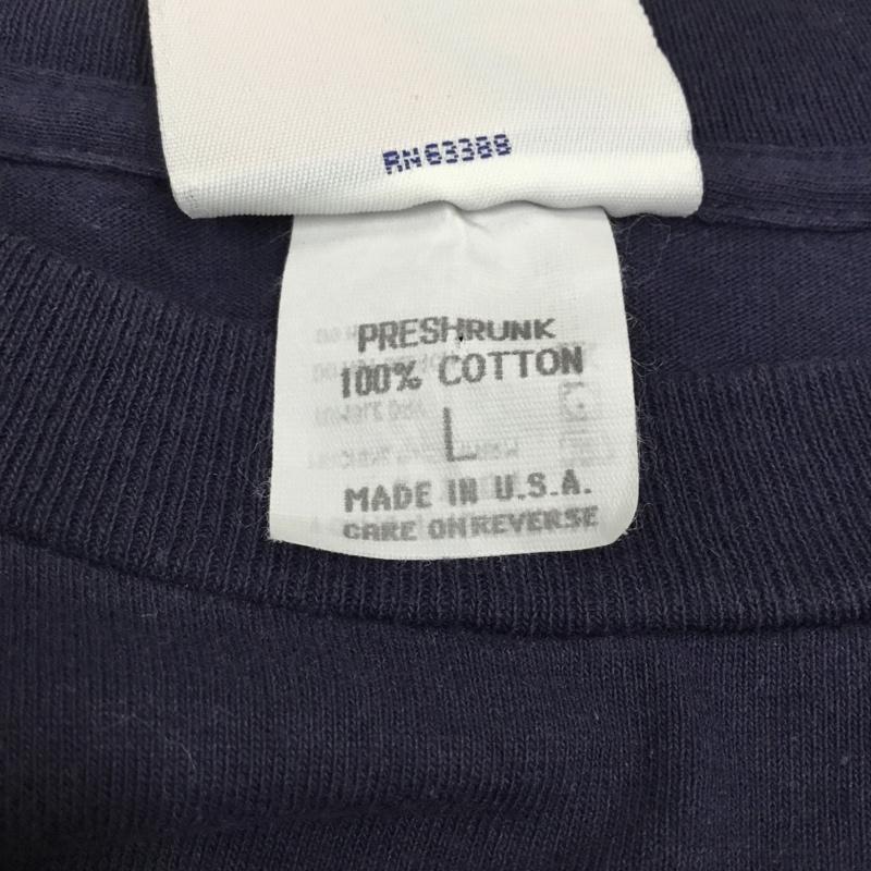 古着 USED Tシャツ 半袖 半袖カットソー プリントTシャツ クルーネックカットソー 古着 L プリント 紺 / ネイビー /  メンズ USED 古着 中古 10108725
