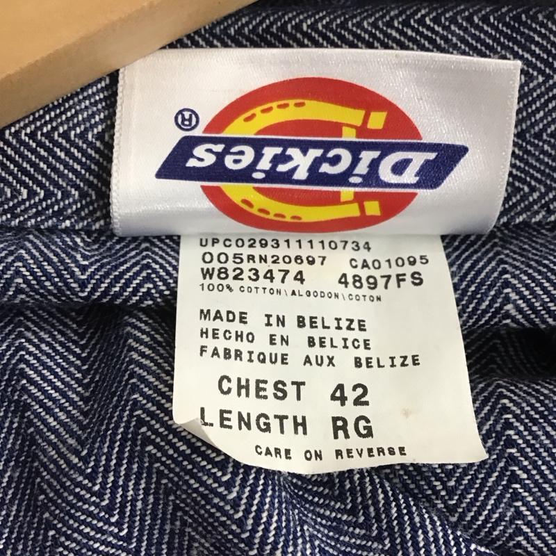 ディッキーズ Dickies ワンピース・ドレス・オールインワン ワンピース・ドレス・オールインワン W823474 長袖ツナギ 42 ロゴ、文字 青 / ブルー / メンズ USED 古着 中古 10145968
