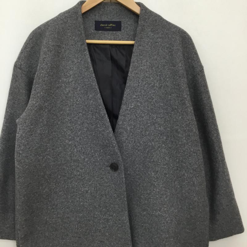 ショコラ フィネ ローブ chocol raffine robe コート コート一般 FREE 無地 灰 / グレー / レディース USED 古着 中古 10137353