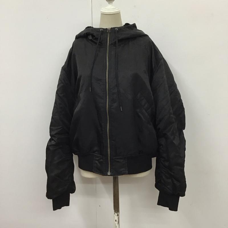 マウジー MOUSSY ジャケット、上着 ジャンパー、ブルゾン 029BAG30-5010 フード付きブルゾン FREE 無地 黒 / ブラック / レディース USED 古着 中古 10116216