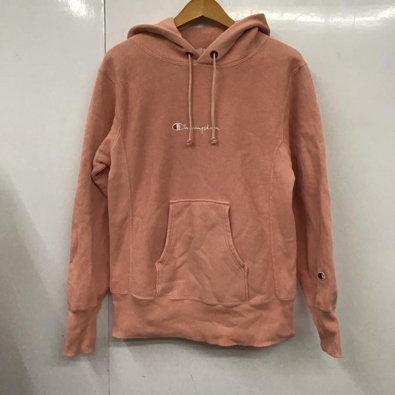 チャンピオン Champion パーカー 長袖 C8-N106 リバースウィーブ プルオーバー S ロゴ、文字 桃 / ピンク / メンズ USED 古着 中古 10107064