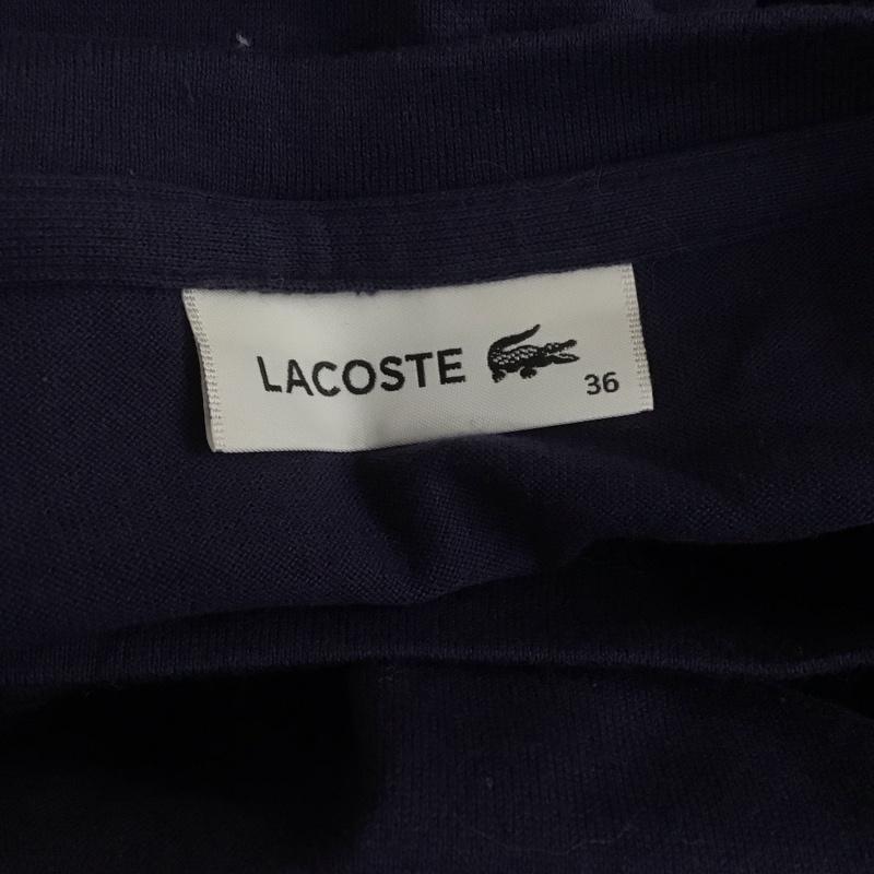 ラコステ LACOSTE Tシャツ 半袖 TF103EL ベーシッククルーネックポケットTシャツ 36 ワンポイント 紺 / ネイビー / レディース USED 古着 中古 10108561