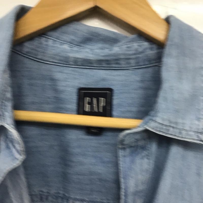 ギャップ GAP ワンピース ひざ丈スカート M 無地 水色 / ライトブルー / レディース USED 古着 中古 10134198