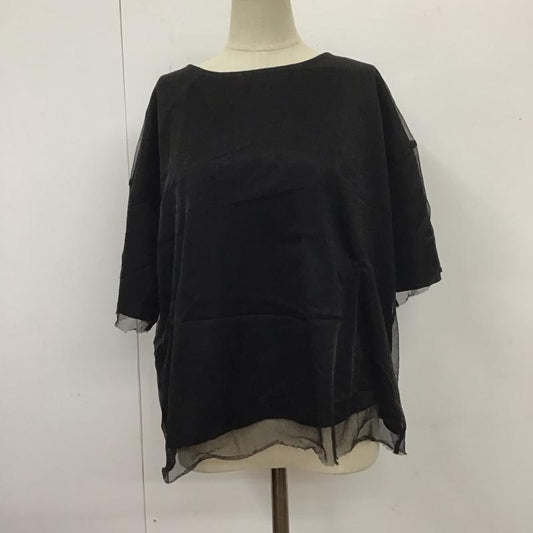 ミスティウーマン mysty woman カットソー 半袖 MW060866MP チュール FREE 無地 黒 / ブラック /  レディース USED 古着 中古 10109531