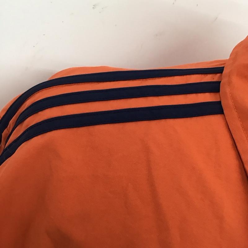アディダス adidas ジャケット、上着 ジャケット、ブレザー dv3171 コーチジャケット ジップアップジャケット スポーツウェア ロゴ、文字 白 / ホワイト / X 橙 / オレンジ / メンズ USED 古着 中古 10123960