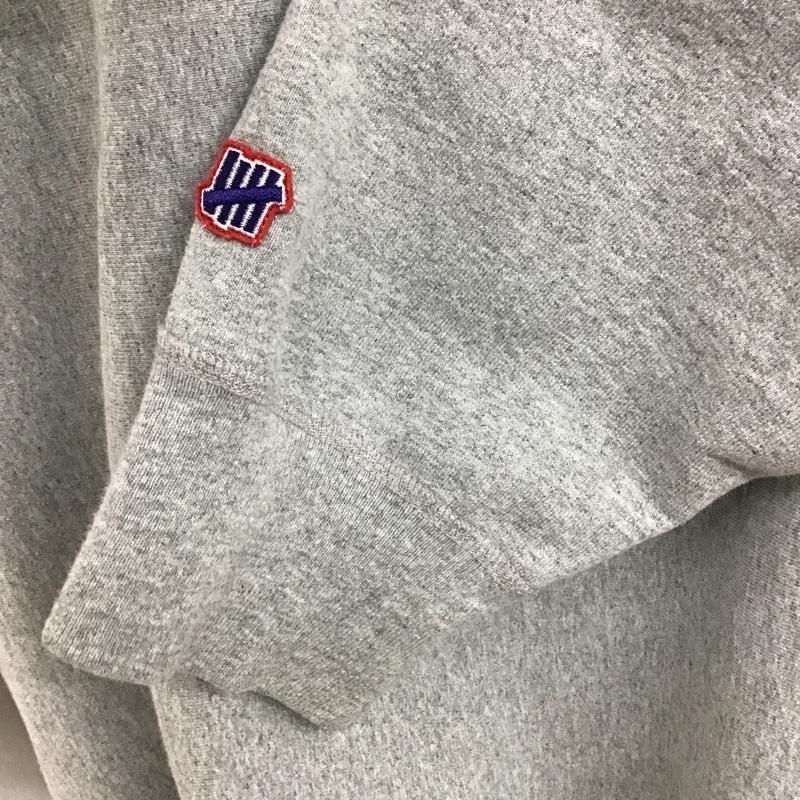 アンディフィーテッド UNDEFEATED トレーナー 長袖 長袖スウェット クルーネックトレーナー リブスウェット XXL ロゴ、文字 灰 / グレー / メンズ USED 古着 中古 10105591