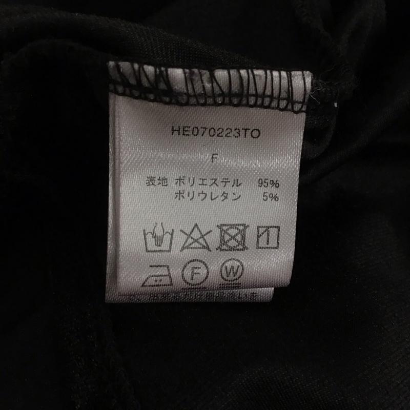 ヘザー Heather ワンピース ロングスカート HE070223TO Vネック 長袖 前開き FREE 無地 黒 / ブラック / レディース USED 古着 中古 10144366