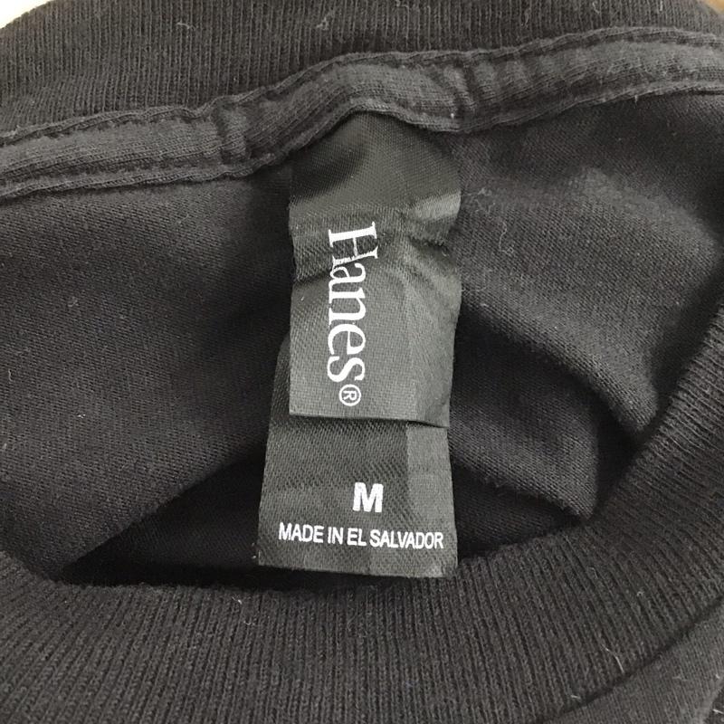ヘインズ HANES Tシャツ 半袖 半袖カットソー プリントTシャツ クルーネックカットソー M プリント 黒 / ブラック / メンズ USED 古着 中古 10138608