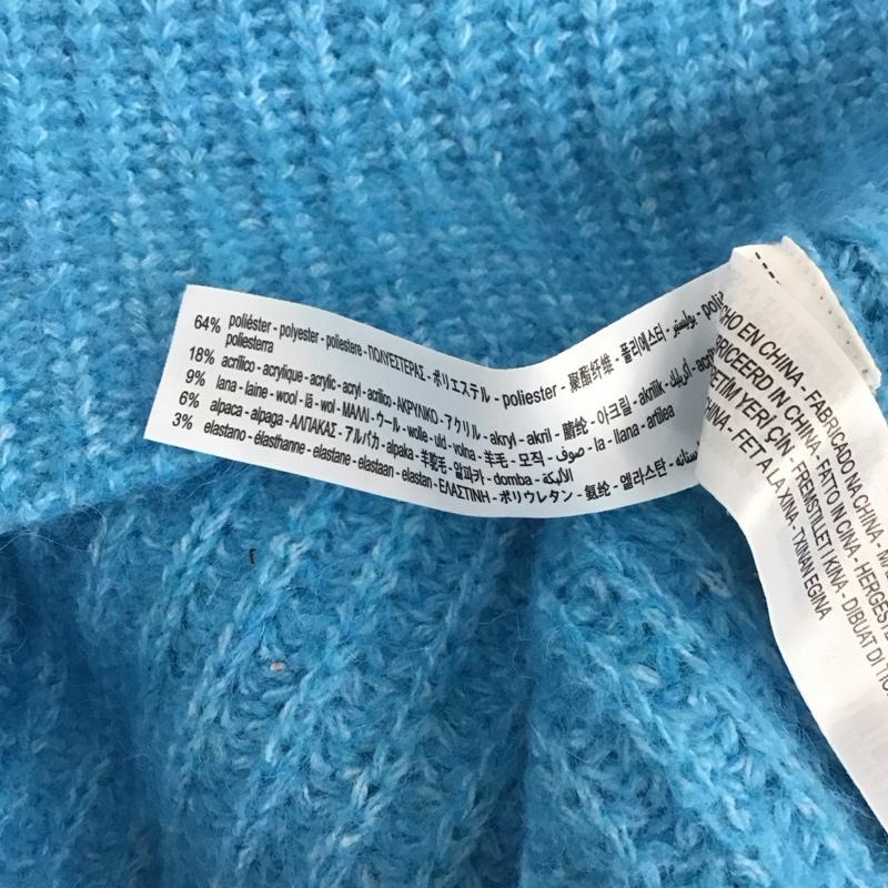 ザラ ZARA ニット、セーター 長袖 タートルネック M 無地 青 / ブルー / レディース USED 古着 中古 10139461