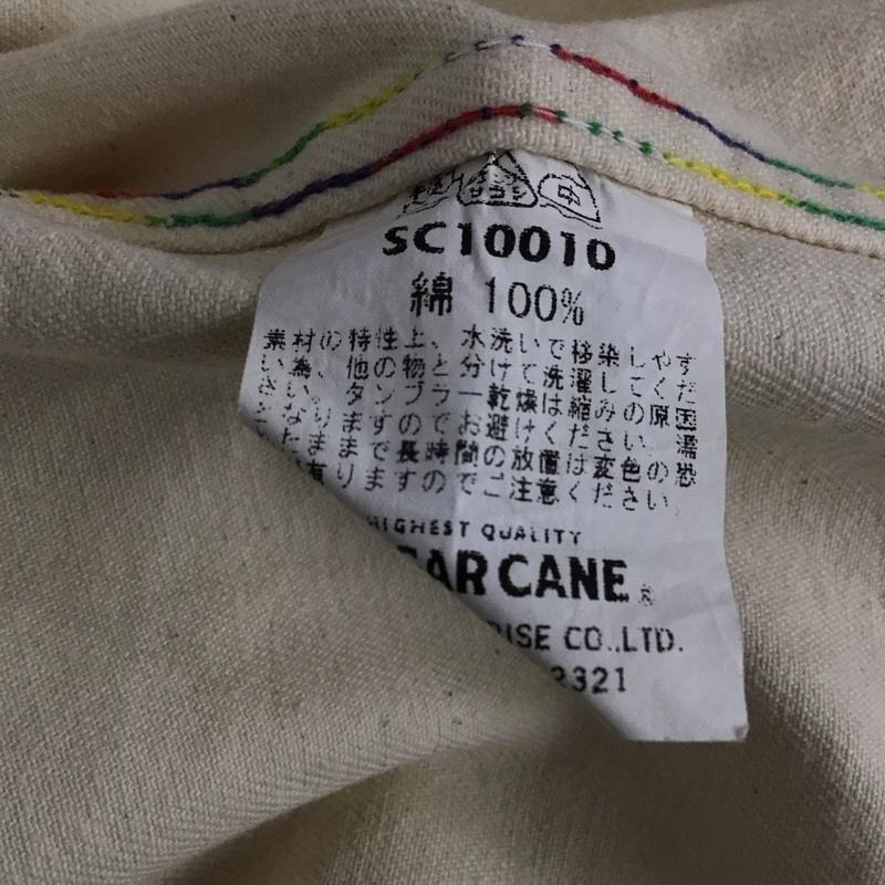 シュガーケーン SUGAR CANE シャツ、ブラウス 長袖 デニムジャケット Gジャン アウター カジュアルジャケット S ロゴ、文字 アイボリー / アイボリー / メンズ USED 古着 中古 10147788