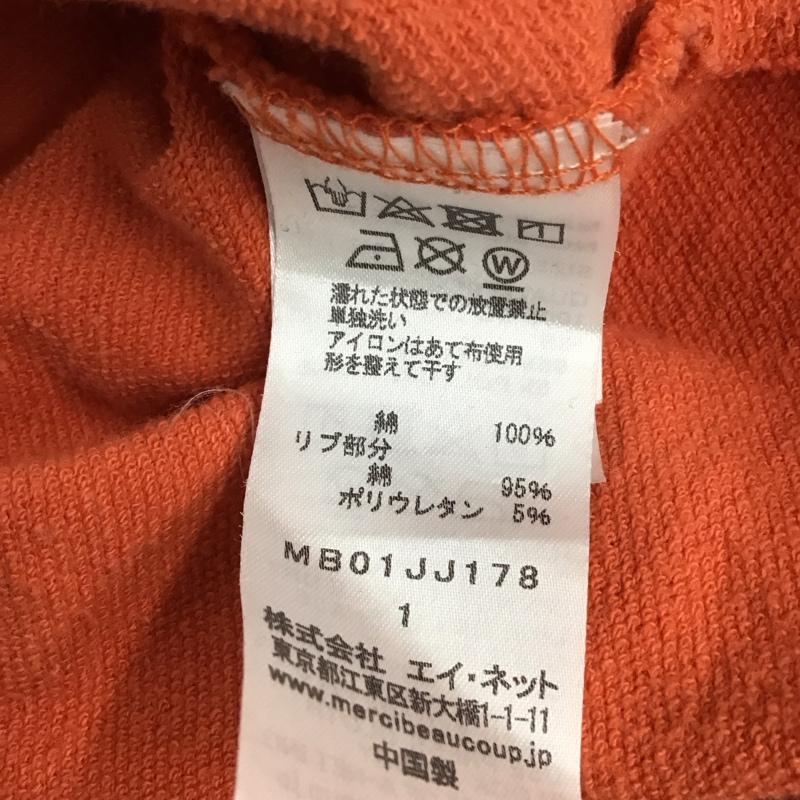 メルシーボークー mercibeaucoup, カットソー 長袖 長袖カットソー クルーネックカットソー ロングスリーブカットソー プリントTシャツ 1 ロゴ、文字 橙 / オレンジ / レディース USED 古着 中古 10119553