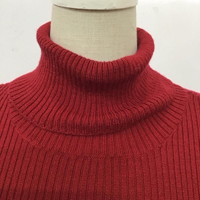 バーバリーブルーレーベル BURBERRY BLUE LABEL ニット、セーター 長袖 FBF29-569-15 タートルネック リブ 38 ワンポイント 赤 / レッド /  レディース USED 古着 中古 10115481