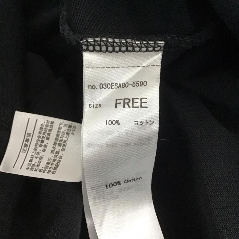 スライ SLY カットソー 半袖 030ESA80-5590 NECK W OPEN OVERSIZE TSH FREE 無地 黒 / ブラック /  レディース USED 古着 中古 10109699