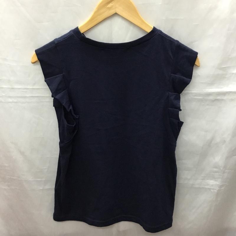 アーバンリサーチ URBAN RESEARCH カットソー 半袖 WH61-21N013 フリル袖 ノースリーブ FREE 無地 紺 / ネイビー / レディース USED 古着 中古 10118161