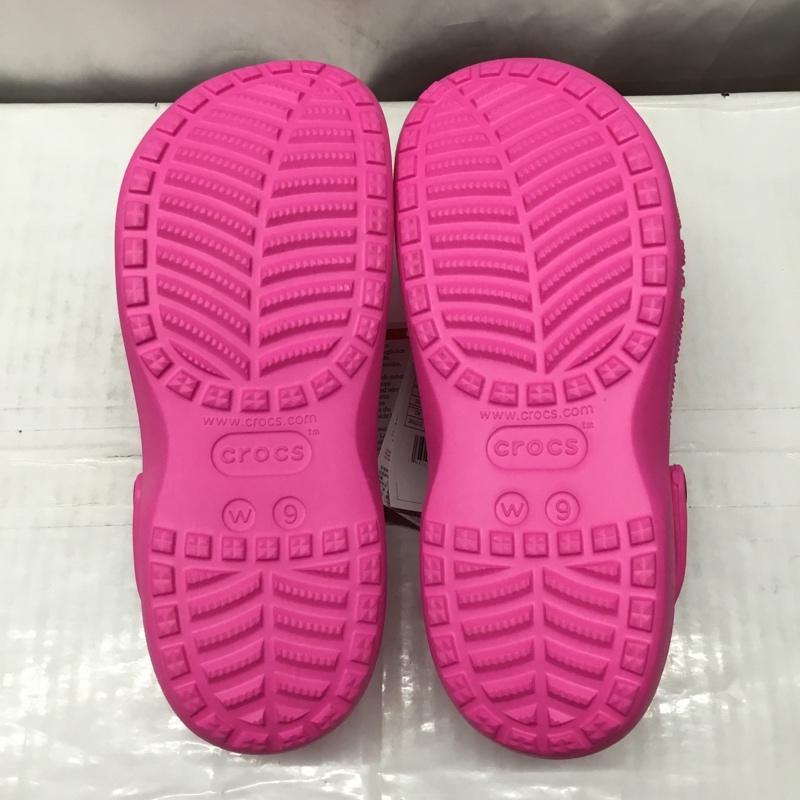 クロックス crocs サンダル サンダル 208186-6QQ バヤ プラットフォーム 厚底 25cm タグ付き 25.0cm ロゴ、文字 桃 / ピンク / レディース USED 古着 中古 10110559