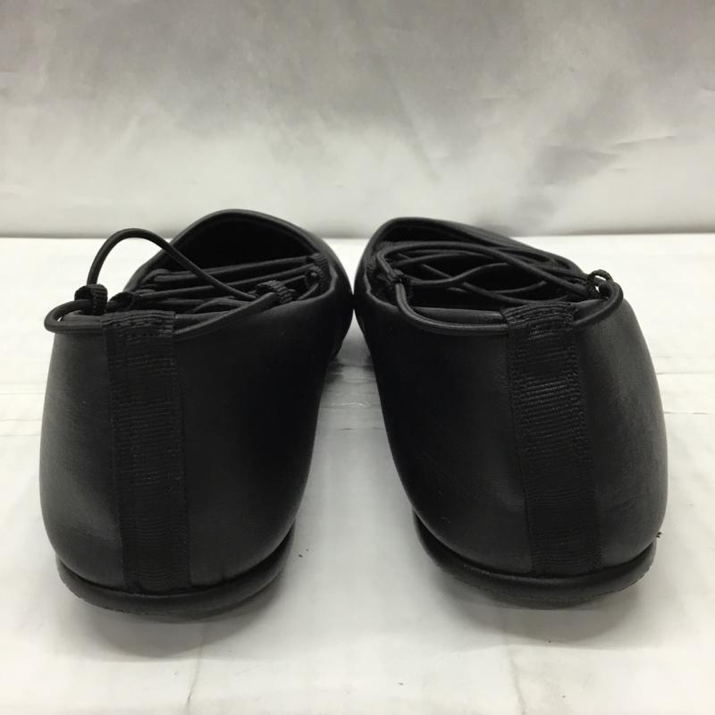 ニコアンド niko and... パンプス パンプス レースアップフラットパンプス M 無地 黒 / ブラック / レディース USED 古着 中古 10117140