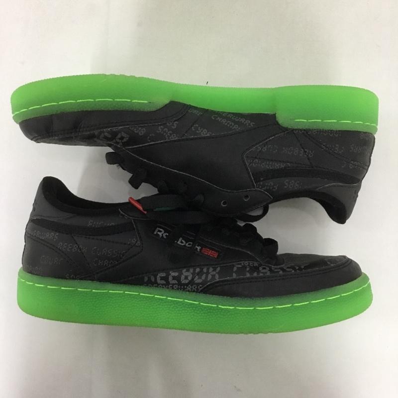 リーボック Reebok スニーカー スニーカー DV6476 CLUB C 85 CW サイバーウォーズ 23.5cm 23.5cm ロゴ、文字 黒 / ブラック / レディース USED 古着 中古 10124607