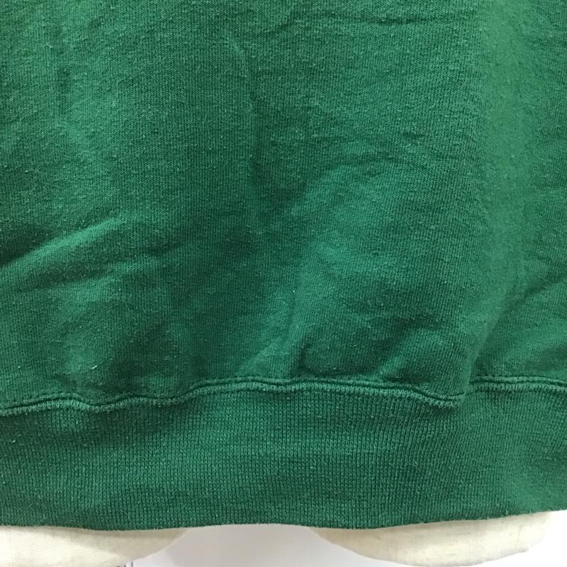 古着 USED トレーナー 長袖 長袖トレーナー スウェット クルーネック リブスウェットカットソー L プリント 緑 / グリーン /  メンズ USED 古着 中古 10116405