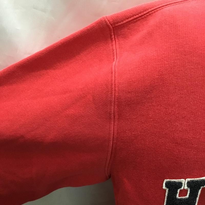 トミーヒルフィガー TOMMY HILFIGER トレーナー 長袖 スウェット 裏起毛 M ロゴ、文字 赤 / レッド /  メンズ USED 古着 中古 10117169