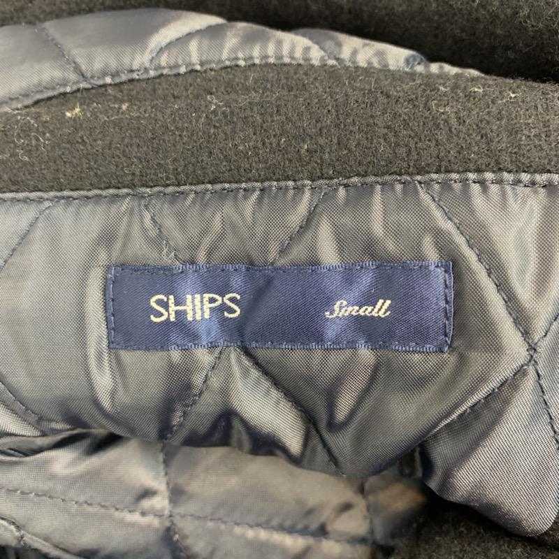 シップス SHIPS コート ピーコート S 無地 紺 / ネイビー / メンズ USED 古着 中古 10041283