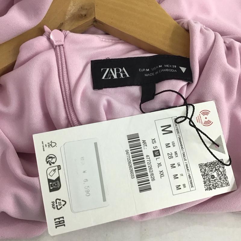 ザラ ZARA ワンピース ロングスカート 4772 262 626 ノースリーブ ドレープ タグ付き M 無地 桃 / ピンク / レディース USED 古着 中古 10138655
