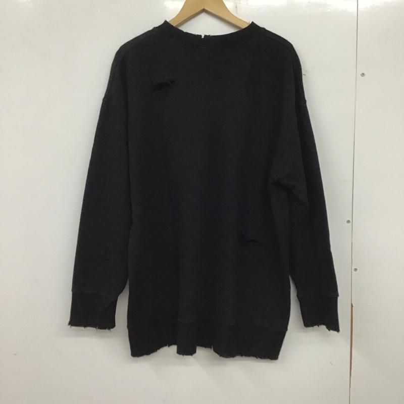 ジーナシス JEANASIS トレーナー 長袖 FREE 無地 黒 / ブラック / レディース USED 古着 中古 10137810