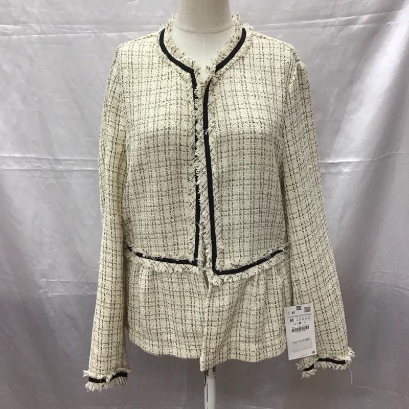 ザラ ZARA ジャケット、上着 ジャケット、ブレザー 7901/031/711 Tweed Peplum Jacket M マルチカラー / マルチカラー / レディース USED 古着 中古 10112536
