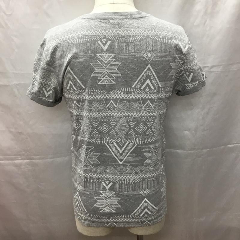 ザラ ZARA Tシャツ 半袖 半袖カットソー プリントTシャツ クルーネックカットソー S プリント 灰 / グレー /  メンズ USED 古着 中古 10108971