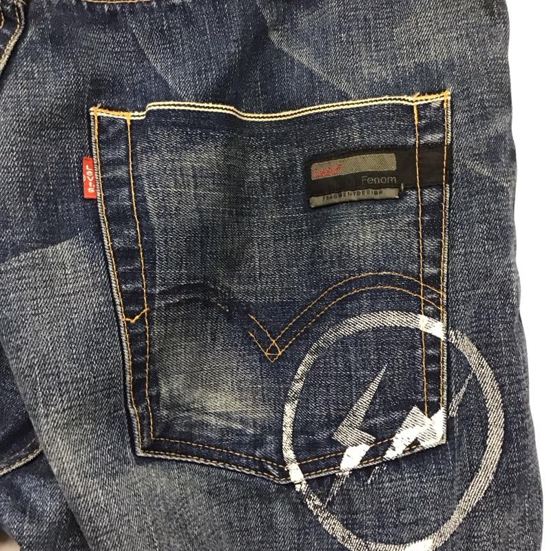 リーバイスフェノム LEVI S Fenom パンツ デニム、ジーンズ 505-0207m デニムパンツ ワイドパンツ カジュアルパンツ 36 プリント X ダメージ加工 インディゴ / インディゴ / メンズ USED 古着 中古 10134062