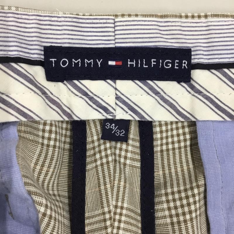 トミーヒルフィガー TOMMY HILFIGER パンツ スラックス スラックスパンツ ワイドパンツ カジュアルパンツ チェックパンツ 34 チェック 茶 / ブラウン /  メンズ USED 古着 中古 10122319