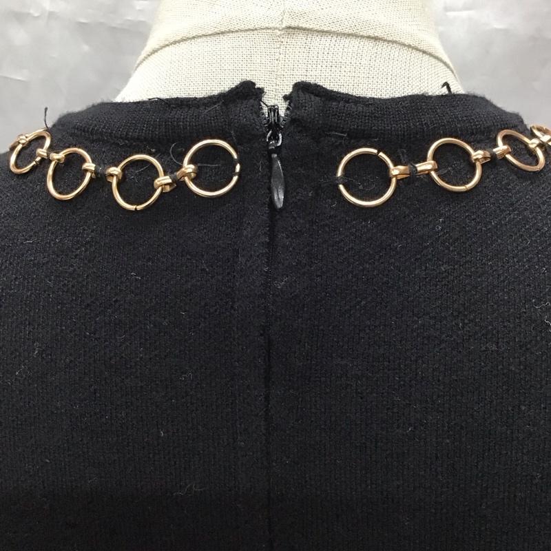 ザラ ZARA カットソー 半袖 半袖ニット S 無地 黒 / ブラック / レディース USED 古着 中古 10118448