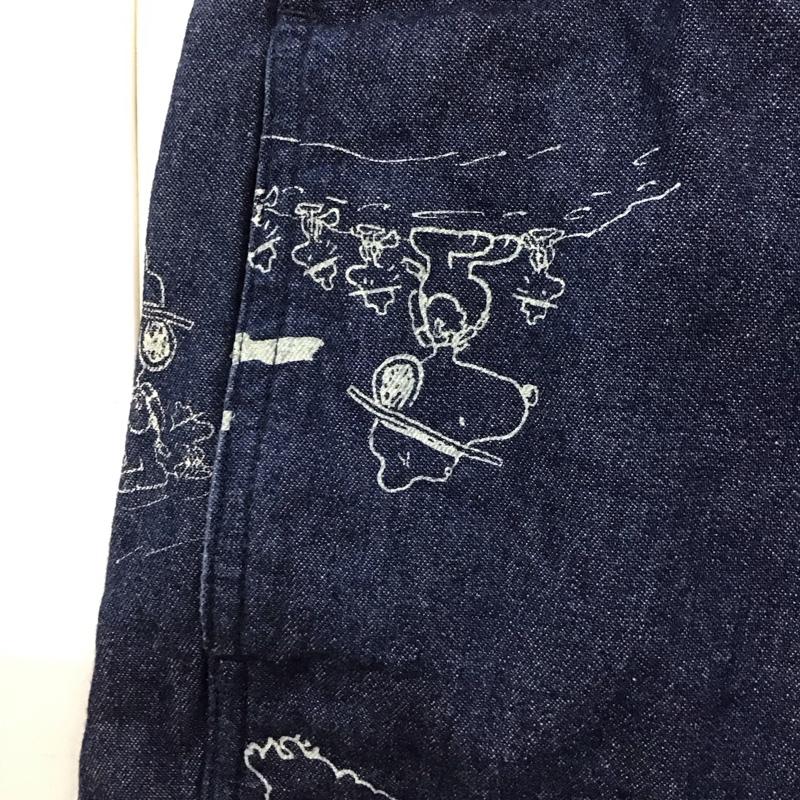 ロックス ROKX パンツ ショートパンツ rxms8902 SNOOPYコラボレーションクライミングハーフパンツ ショートパンツ S ロゴ、文字 インディゴ / インディゴ /  メンズ USED 古着 中古 10123983