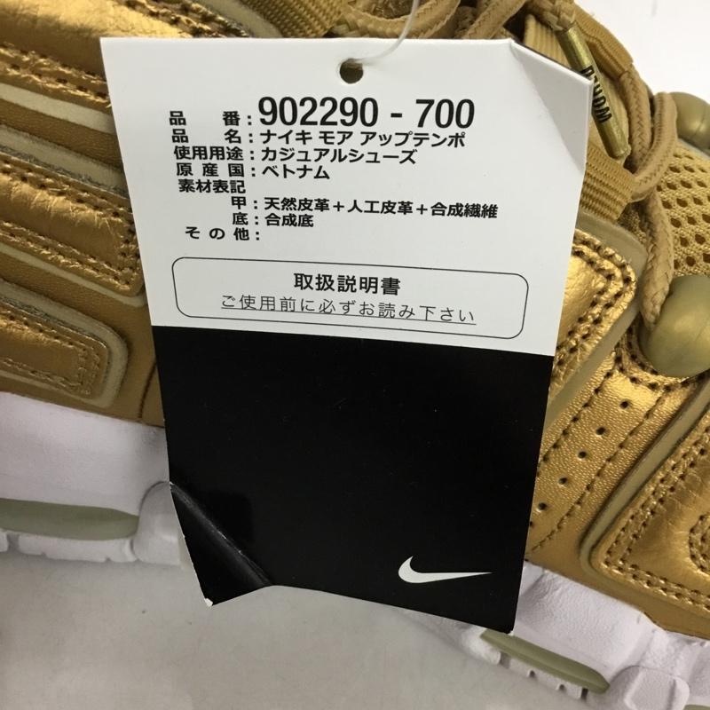 ナイキ NIKE スニーカー スニーカー 902290-700 AIR MORE UPTEMPO SUPREME 27cm 箱有 27.0cm ワンポイント 金 / ゴールド / X 白 / ホワイト / X 赤 / レッド / メンズ USED 古着 中古 10147755