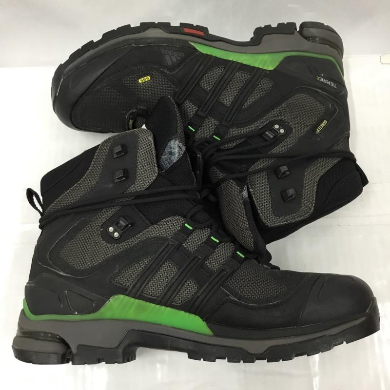 アディダス adidas アウトドアシューズ アウトドアシューズ U41601 TERREX TREK GTX トレッキングシューズ 28cm 28.0cm ロゴ、文字 黒 / ブラック / X 薄緑 / ライトグリーン / メンズ USED 古着 中古 10105880