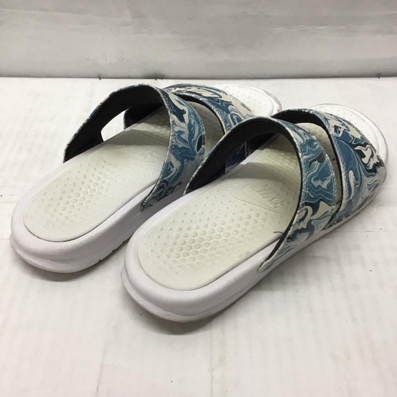 ナイキ NIKE サンダル サンダル 819717 002 WMNS BENASSI DUO ULTRA SLIDE 25cm 25.0cm ロゴ、文字 白 / ホワイト / X 紺 / ネイビー / レディース USED 古着 中古 10115659