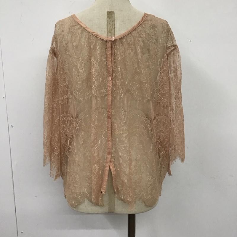 ニコアンド niko and... シャツ、ブラウス 半袖 ST73CB04KO 2WAY 前後着 L レース柄 桃 / ピンク / レディース USED 古着 中古 10109035