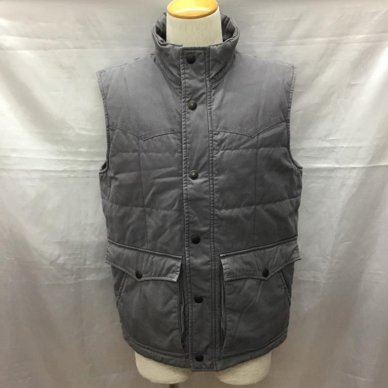 リーバイス Levi s ベスト ベスト 前ボタンベスト ダウンベスト ノースリーブ M 無地 灰 / グレー / メンズ USED 古着 中古 10116679