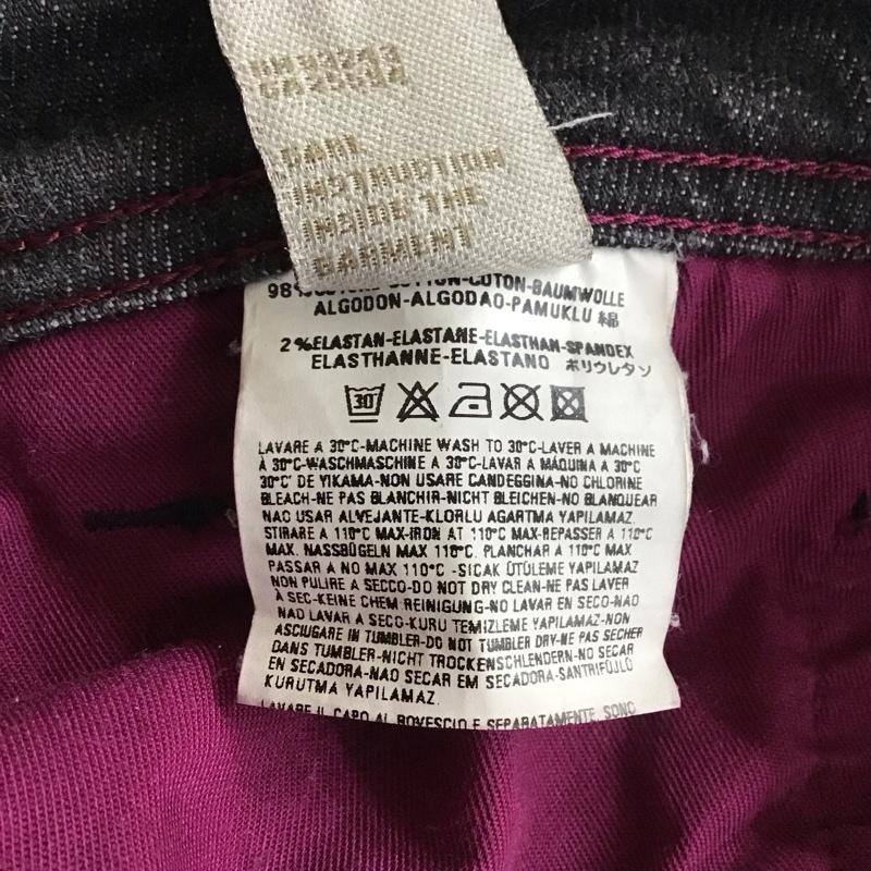 ディーゼル DIESEL パンツ デニム、ジーンズ デニムパンツ ストレートパンツ ワイドパンツ カジュアルパンツ 34 無地 黒 / ブラック / メンズ USED 古着 中古 10115712