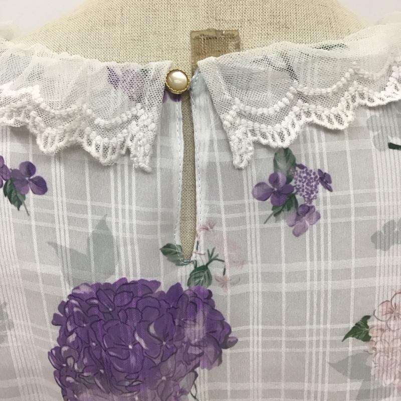 アクシーズファム axes femme ワンピース ひざ丈スカート FREE 花柄 X チェック マルチカラー / マルチカラー / レディース USED 古着 中古 10108634