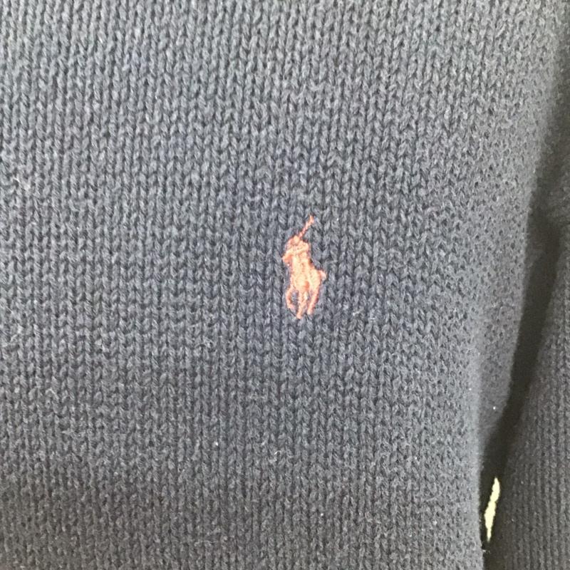 ポロバイラルフローレン Polo by RALPH LAUREN ニット、セーター 長袖 長袖ニットカットソー クルーネック セーター S ロゴ、文字 紺 / ネイビー / メンズ USED 古着 中古 10124948