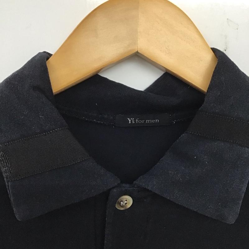 ワイズフォーメン Y s for men ポロシャツ 半袖 半袖ポロシャツ カラーシャツ 半袖カットソー 無地 紺 / ネイビー / メンズ USED 古着 中古 10138155