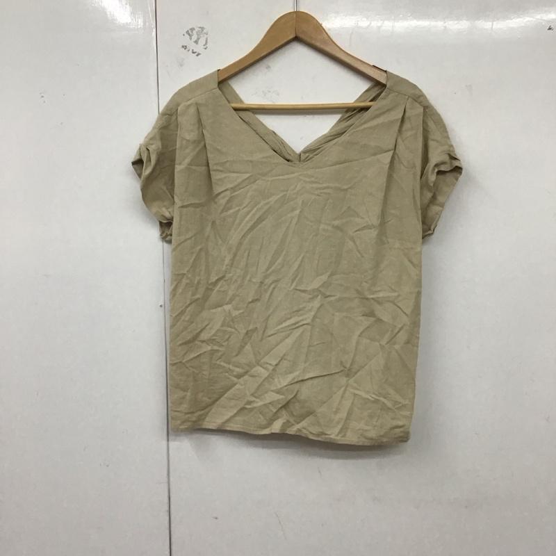 ローリーズファーム LOWRYS FARM カットソー 半袖 FREE 無地 ベージュ / ベージュ / レディース USED 古着 中古 10129661