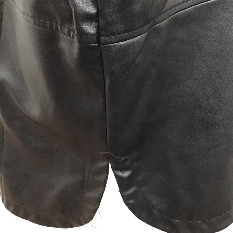 ザラ ZARA シャツ、ブラウス 長袖 フェイクレザーシャツ カジュアルシャツ カラーシャツ ジャケット M 無地 黒 / ブラック / レディース USED 古着 中古 10110222