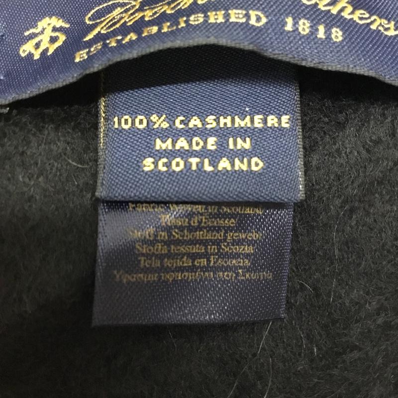 ブルックスブラザーズ BROOKS BROTHERS マフラー マフラー カシミヤ スコットランド ロゴ、文字 黒 / ブラック / メンズ USED 古着 中古 10113641