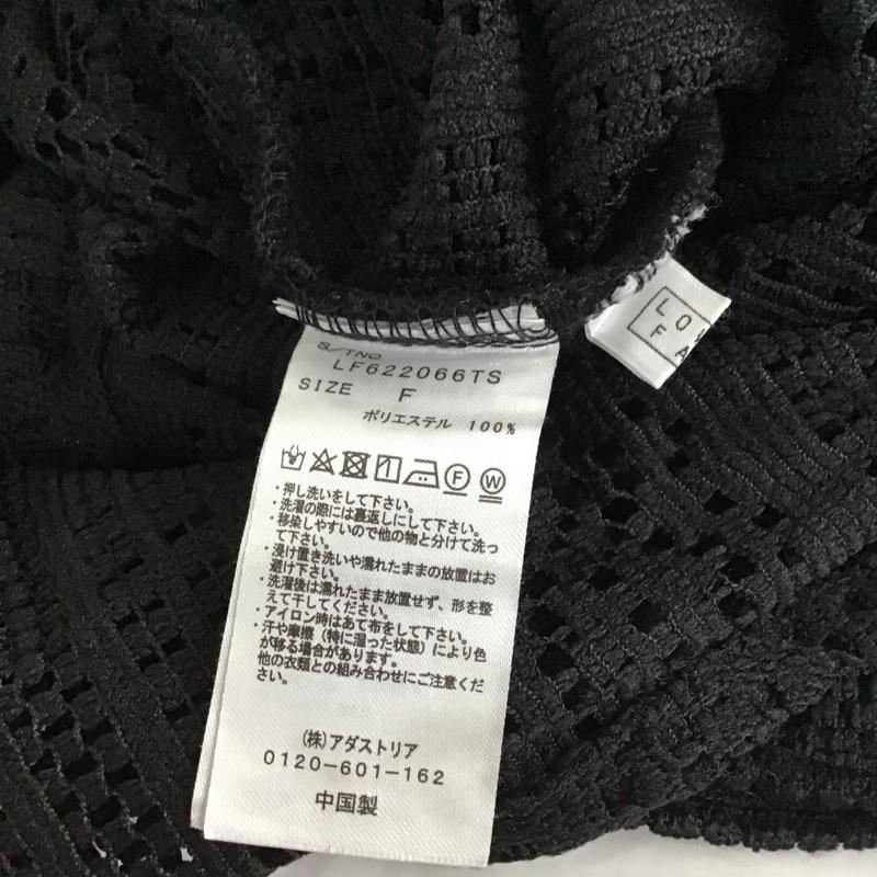 ローリーズファーム LOWRYS FARM シャツ、ブラウス 長袖 lf622066ts 長袖シャツ 前ボタン シースルー FREE 無地 黒 / ブラック / レディース USED 古着 中古 10115976