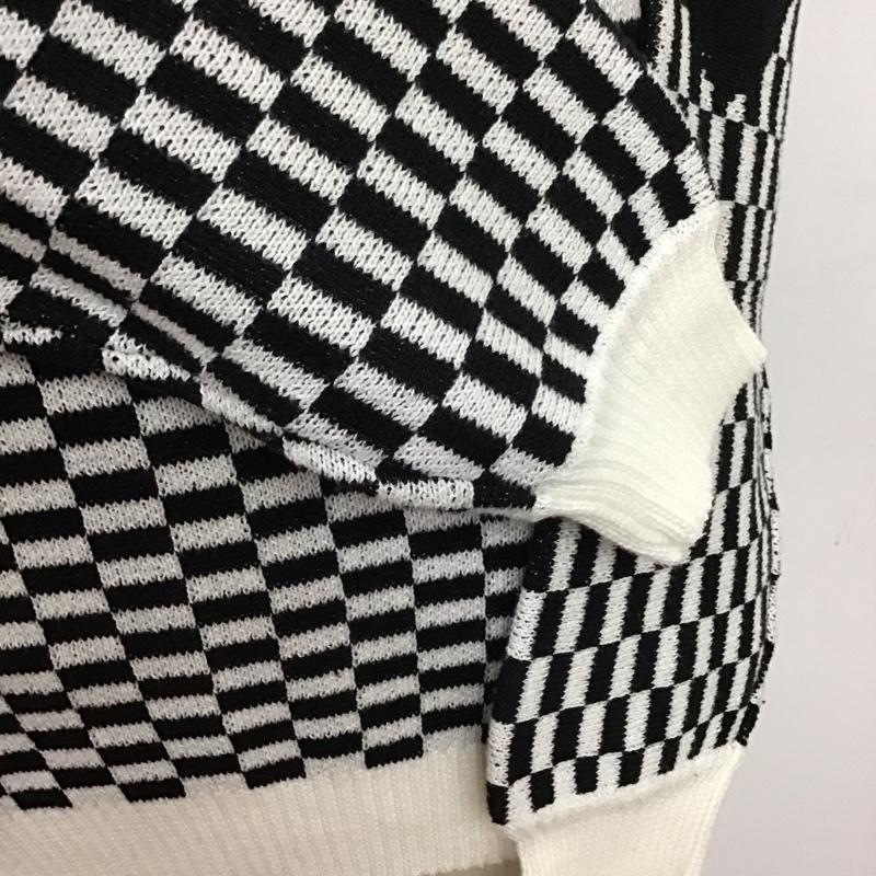 シュプリーム Supreme ニット、セーター 長袖 20SS BackLogoSweater 長袖ニットカットソー セーター L チェック 白 / ホワイト / X 黒 / ブラック / メンズ USED 古着 中古 10115394