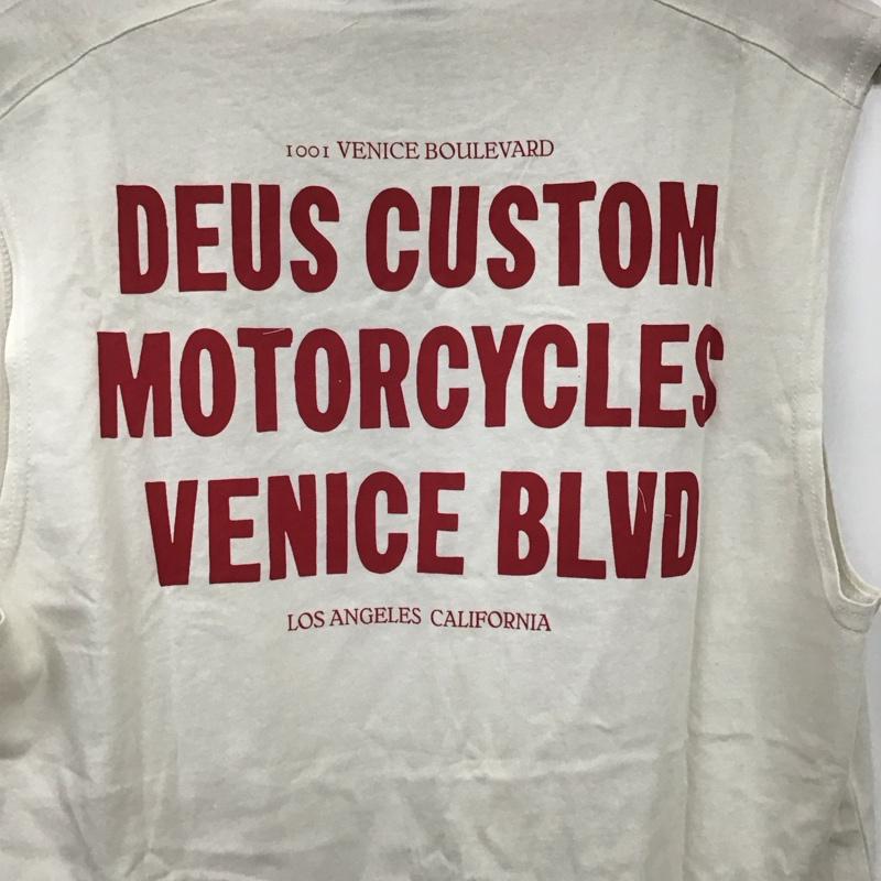 デウスエクスマキナ DEUS EX MACHINA タンクトップ タンクトップ dmp2211535a CALICOMUSCLE ノースリーブカットソー M ロゴ、文字 白 / ホワイト / メンズ USED 古着 中古 10130743