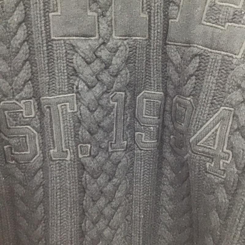 シュプリーム Supreme ニット、セーター 長袖 23aw Applique Cable Knit Sweater ケーブル ニット L 無地 黒 / ブラック / メンズ USED 古着 中古 10137020