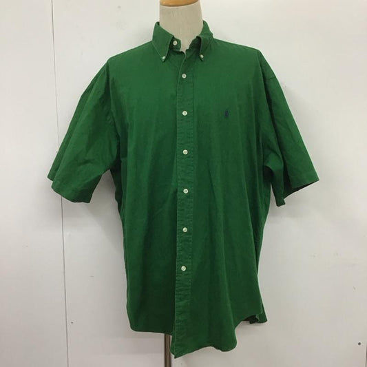 ラルフローレン RALPHLAUREN シャツ、ブラウス 半袖 半袖シャツ カラーシャツ 半袖カットソー 無地シャツ L ロゴ、文字 緑 / グリーン /  メンズ USED 古着 中古 10109570